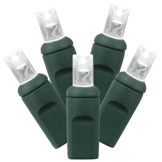 Vickerman 50ct. LED Pure White Christmas Single Mold Light Strand on Green Wire | 25 ft | Michaels®